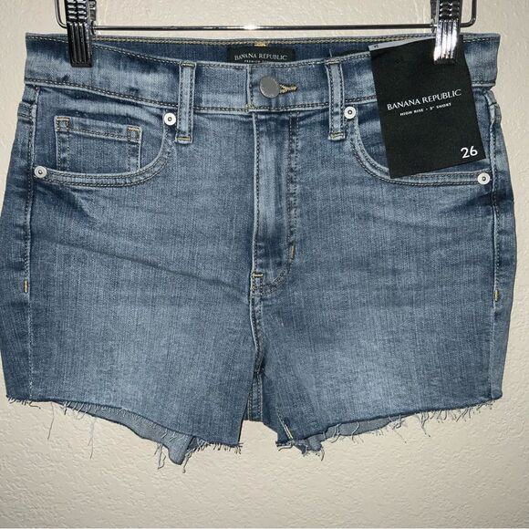 NWTBanana Republic High Rise Cut Off Denim Shorts size 26 - Picture 7 of 7